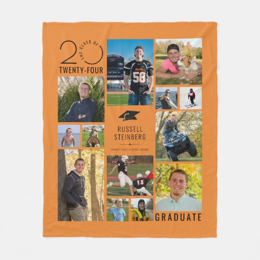 Moderne, 13 Jahre lange Collage Class - benutzerde Fleecedecke (Vorderseite)