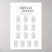 Moderne 13 Tische Begrüßungskarte Poster (Vorne)