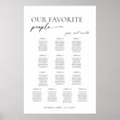 Moderne 13 Tische Begrüßungskarte Poster (Vorne)