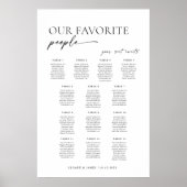 Moderne 13 Tische Begrüßungskarte Poster (Vorne)