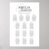 Moderne 13 Tische Begrüßungskarte Poster (Vorne)