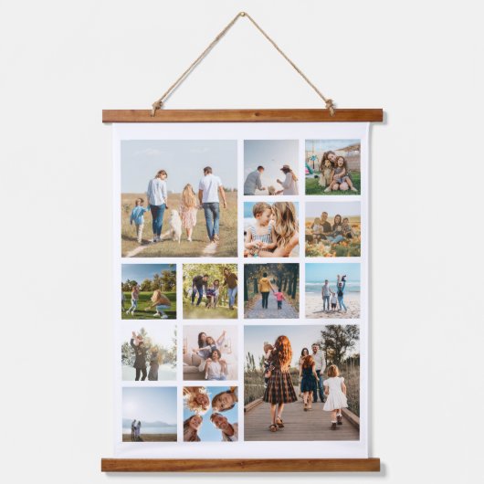 Moderne 14 Fotomaterial Wandteppich Mit Holzrahmen (Vorderseite)