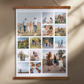 Moderne 14 Fotomaterial Wandteppich Mit Holzrahmen