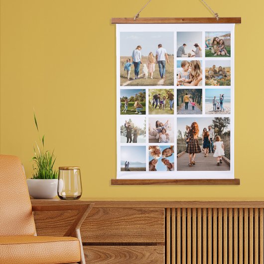 Moderne 14 Fotomaterial Wandteppich Mit Holzrahmen