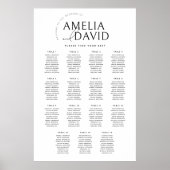 Moderne 15 Tische Begrüßungskarte Poster (Vorne)