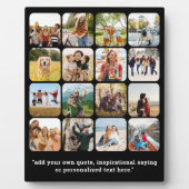 Moderne 16 Fotocollage mit Zitat Fotoplatte (Vorderseite)