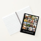 Moderne 16 Fotocollage mit Zitat Notizblock (Innenseite)