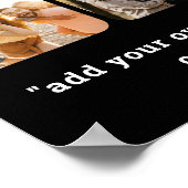 Moderne 16 Fotocollage mit Zitat Poster (Ecke)