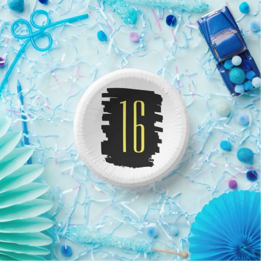 Moderne 16. Geburtstagsparty Pappteller (Party)