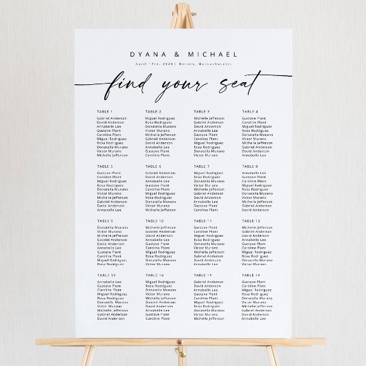 Moderne 16 Tische finden Ihre Sitzkronen Poster