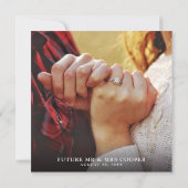 Moderne 17 Fotocollage Hochzeit Save The Date (Rückseite)