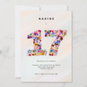 Moderne 17. Geburtstagsfeier Einladung 17. Party (Vorderseite)