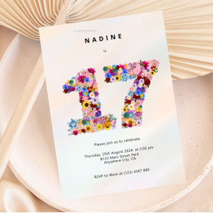 Moderne 17. Geburtstagsfeier Einladung 17. Party