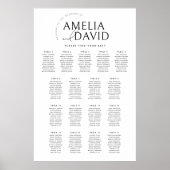 Moderne 17 Tische Begrüßungskarte Poster (Vorne)