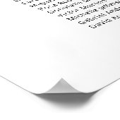 Moderne 17 Tische finden Ihre Sitzkarte Poster (Ecke)