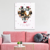 Moderne 18 herzenförmige Fotocollage für sie / ihn Leinwanddruck (Insitu (Wohnzimmer))