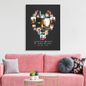 Moderne 18 herzenförmige Fotocollage für sie / ihn Leinwanddruck (Insitu (Wohnzimmer))