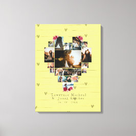 Moderne 18 herzenförmige Fotocollage für sie / ihn Leinwanddruck