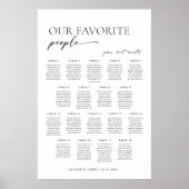 Moderne 18 Tische Begrüßungskarte Poster (Vorne)