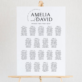 Moderne 18 Tische Begrüßungskarte Poster