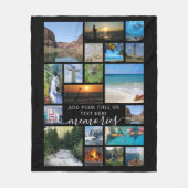 Moderne 19 Foto Collage Script-ERINNERUNGEN Fleecedecke (Vorderseite)