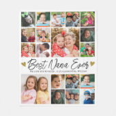 Moderne 19 Fotocollage Beste Nana je Fleecedecke (Vorderseite)