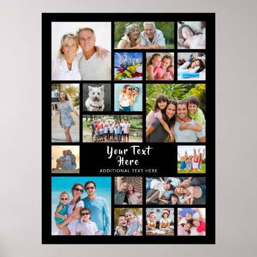 Moderne 19 Fotomaterial Personalisiert Poster (Vorne)