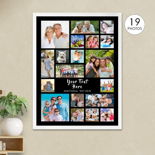 Moderne 19 Fotomaterial Personalisiert Poster