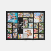 Moderne 19 Personalisierte FotoCollage Fleecedecke (Vorderseite (Horizontal))