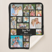 Moderne 19 Personalisierte FotoCollage Sherpadecke (Vorderseite)