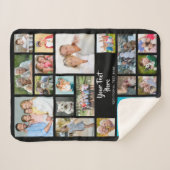 Moderne 19 Personalisierte FotoCollage Sherpadecke (Vorderseite (Horizontal))