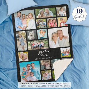Moderne 19 Personalisierte FotoCollage Sherpadecke