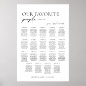 Moderne 19 Tische Begrüßungskarte Poster (Vorne)