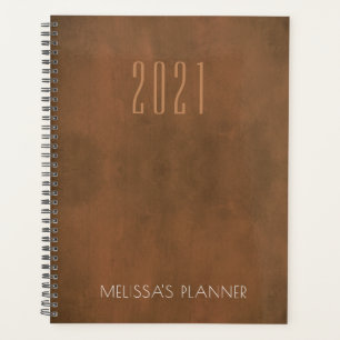 Moderne 2021 Eleganter Personalisierter Name Planer
