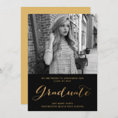 Moderne 2022 Ankündigung von Girl Abschluss Foto (Vorne/Hinten)