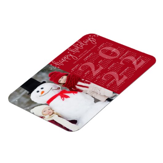Moderne 2022 Kalender Foto Script FAPPY FERIEN Magnet (Linke Seite)