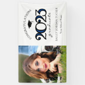 Moderne 2022 Navy Blue Foto Graduation Party Banner (Vertikal)