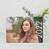 Moderne 2022 Script 1 Foto University Abschluss Ankündigung (Stehend Vorderseite)