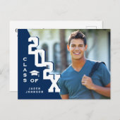 Moderne 2023 FOTO Graduation Party Einladung Postkarte (Vorne/Hinten)