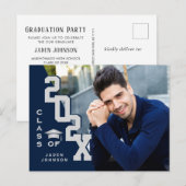 Moderne 2023 FOTO Graduation Party Einladung Postkarte (Vorne/Hinten)