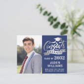 Moderne 2024 FOTO Graduation Party Einladung Postkarte (Stehend Vorderseite)