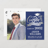 Moderne 2024 FOTO Graduation Party Einladung Postkarte (Vorne/Hinten)