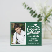 Moderne 2024 FOTO Graduation Party Einladung Postkarte (Stehend Vorderseite)