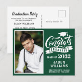 Moderne 2024 FOTO Graduation Party Einladung Postkarte (Vorne/Hinten)