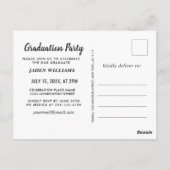 Moderne 2024 FOTO Graduation Party Einladung Postkarte (Rückseite)