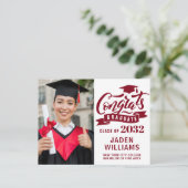 Moderne 2024 FOTO Graduation Party Einladung Postkarte (Stehend Vorderseite)