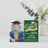Moderne 2024 FOTO Graduation Party Einladung Postkarte (Stehend Vorderseite)