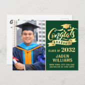 Moderne 2024 FOTO Graduation Party Einladung Postkarte (Vorne/Hinten)