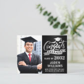 Moderne 2024 FOTO Graduation Party Einladung Postkarte (Stehend Vorderseite)