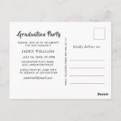 Moderne 2024 FOTO Graduation Party Einladung Postkarte (Rückseite)